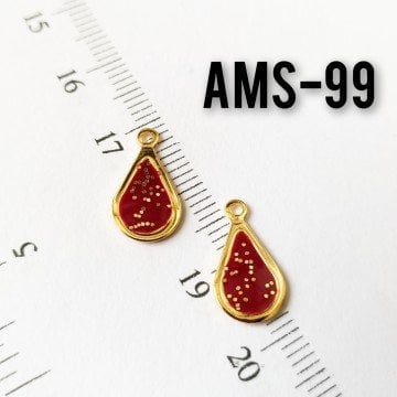 AMS-099 Altın Kaplama Simli Mineli Damla