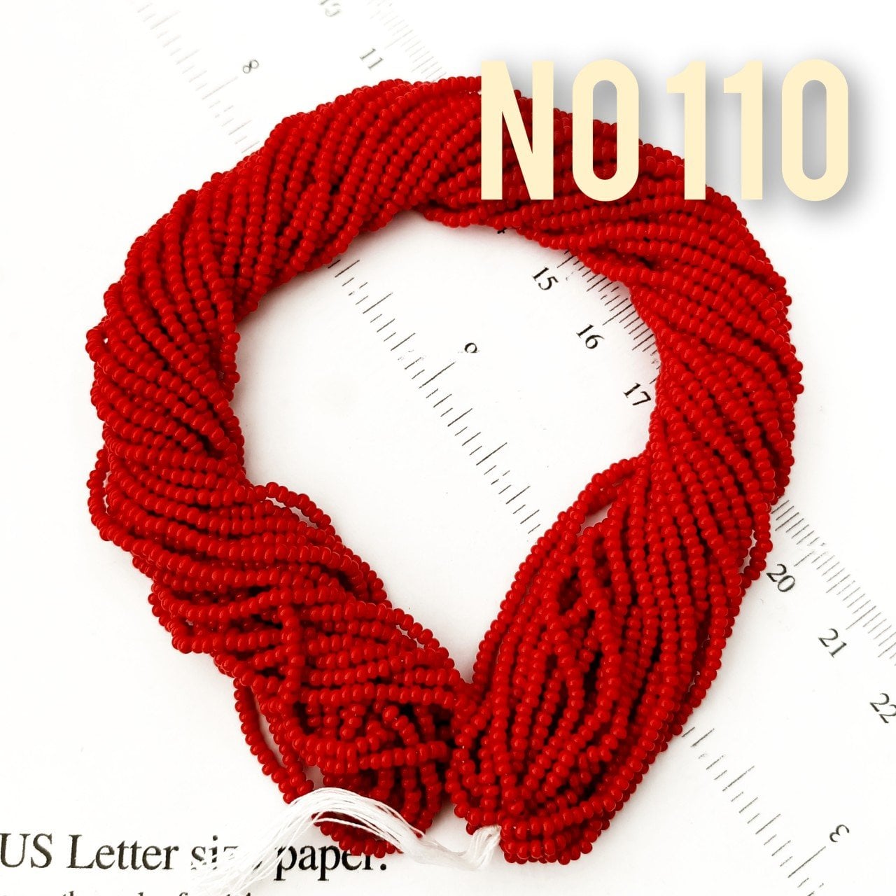 No: 110 Mat (opak) Koyu Kırmızı Preciosa Dizi Kum Boncuk 11/0