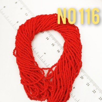 No: 116 Mat (opak) Açık Kırmızı Preciosa Dizi Kum Boncuk 11/0