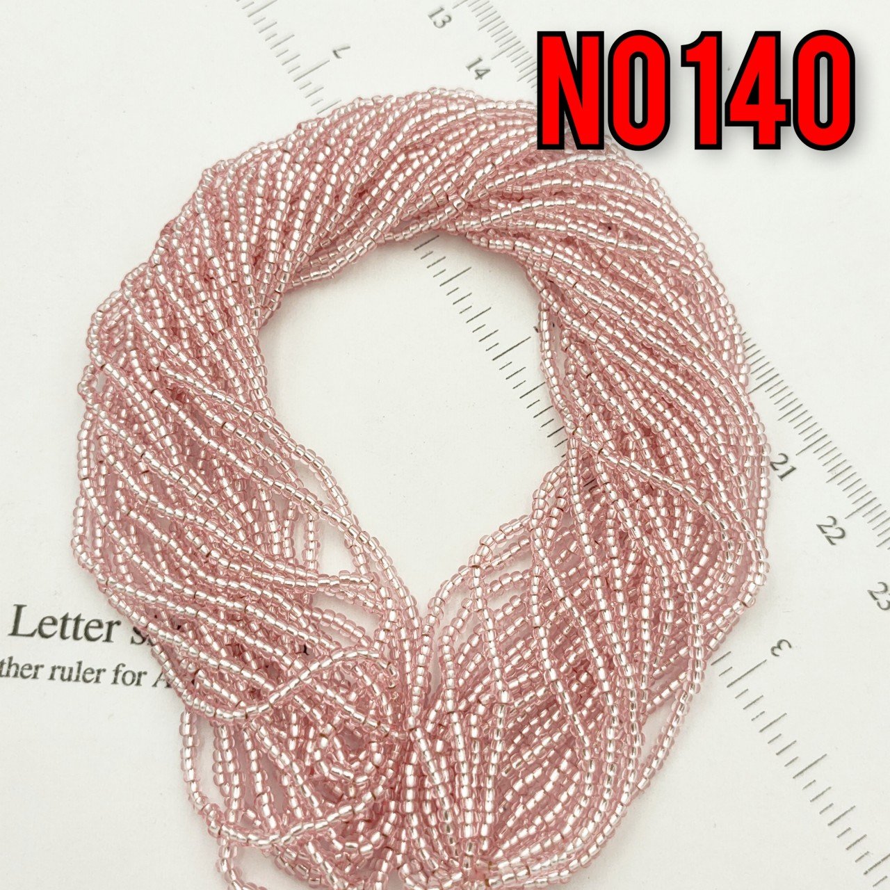 No: 140 Kristal Açık Pembe Preciosa Dizi Kum Boncuk 11/0