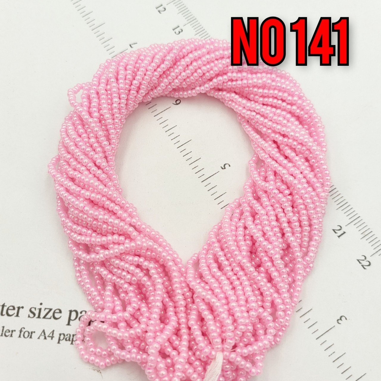 No: 141 Parlak Açık Pembe Preciosa Dizi Kum Boncuk 11/0