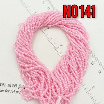 No: 141 Parlak Açık Pembe Preciosa Dizi Kum Boncuk 11/0