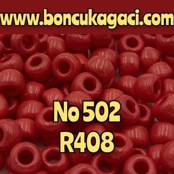 Miyuki Kum Boncuk , Miyuki Round Boncuk 6/0 No:502 R408 Opak Bayrak Kırmızı 10 gr