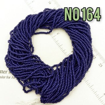 No: 164 Mat (opak) Lacivert Preciosa Dizi Kum Boncuk 11/0