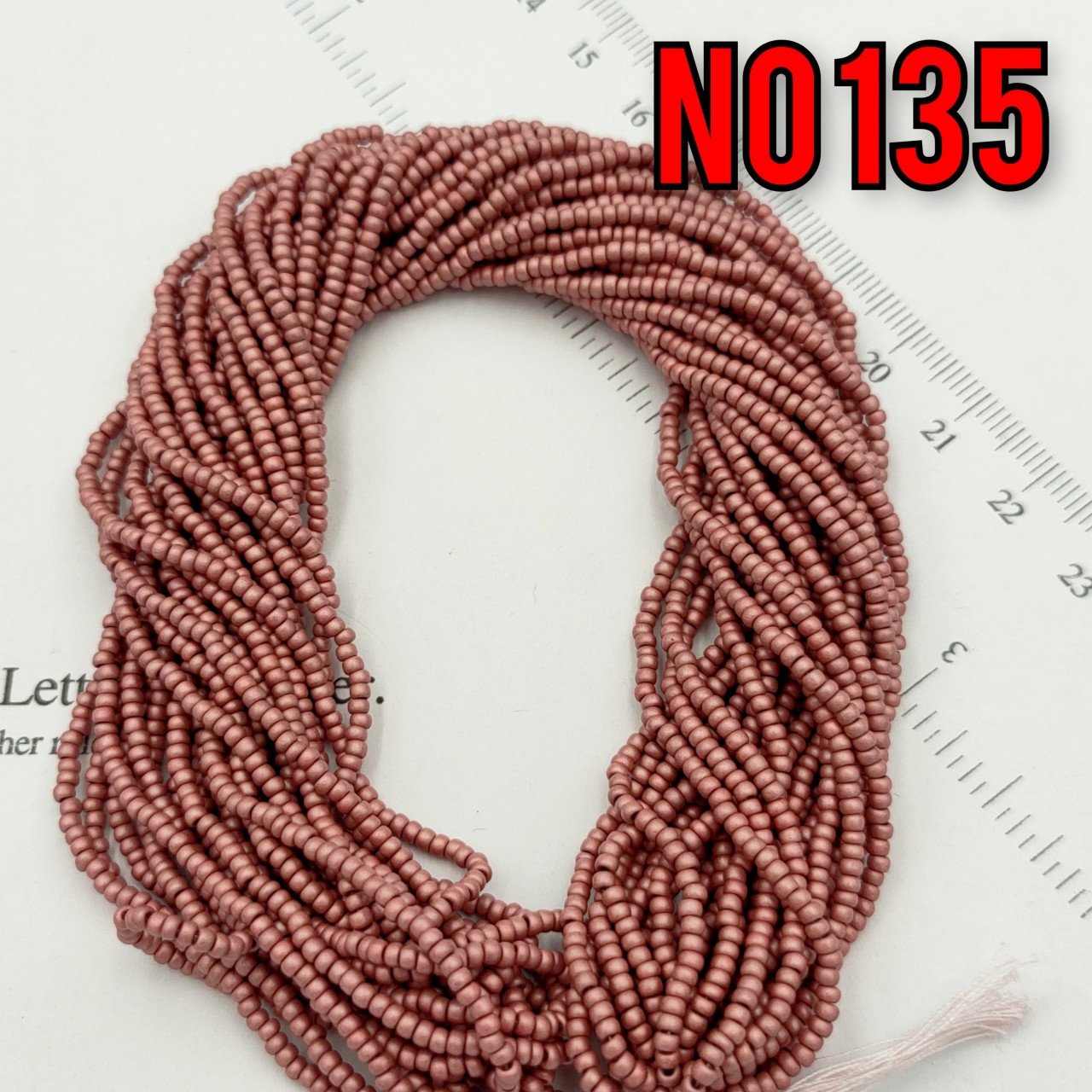 No: 135 Mat Fırınlanmış Pudra Preciosa Dizi Kum Boncuk 11/0