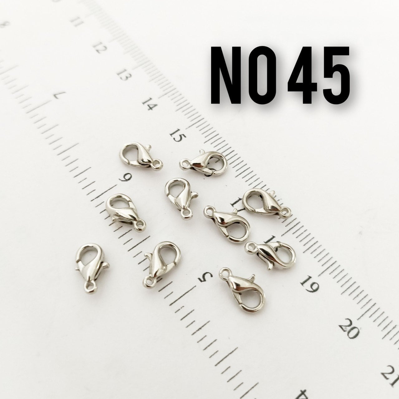 No : 45 Nikel Kaplama Papağan Klips (501) 10 mm