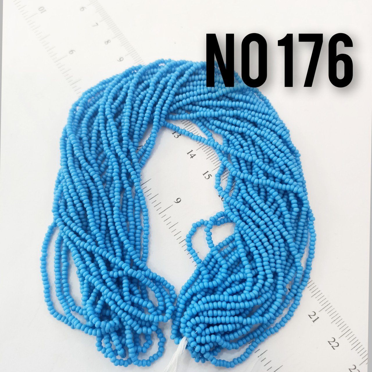 No: 176 Opak Deniz Mavi Dizi Kum Boncuk 11/0