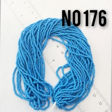 No: 176 Opak Deniz Mavi Dizi Kum Boncuk 11/0
