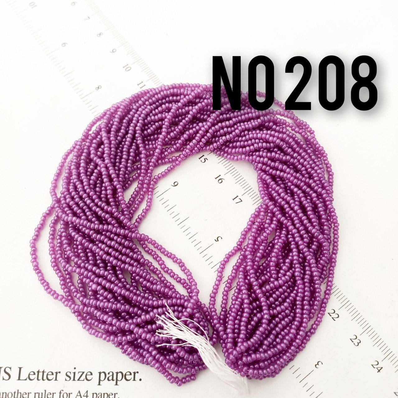 No: 208 Sedefli Mor Preciosa Dizi Kum Boncuk 11/0