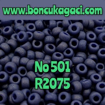 Miyuki Kum Boncuk , Miyuki Round Boncuk 8/0 No: 501 Mat Kobalt Mavi 10 gr