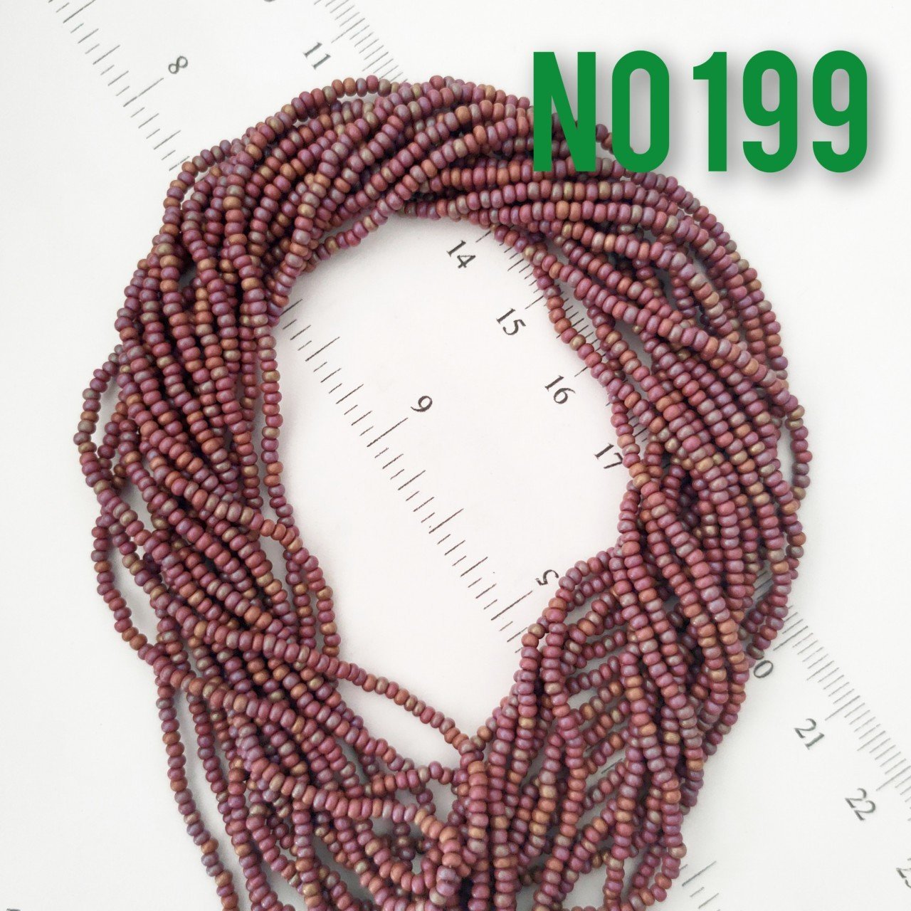 No: 199 Rainbow Mat Mor Preciosa Dizi Kum Boncuk 11/0