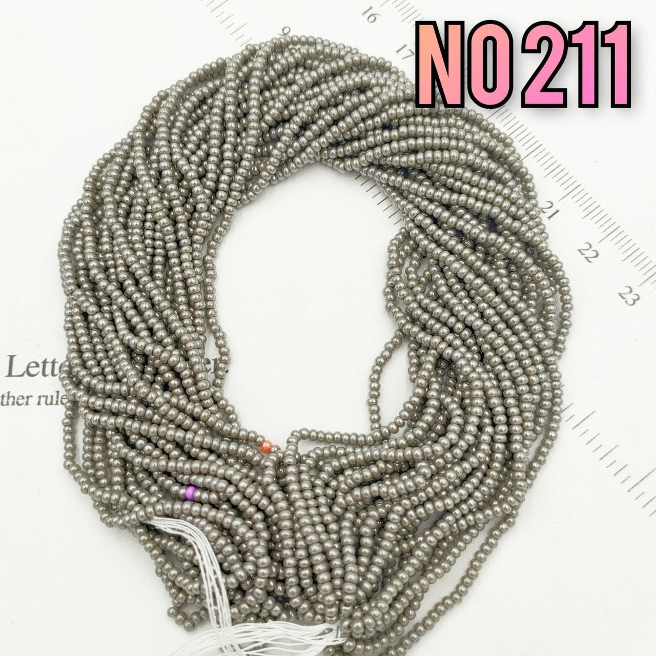 No: 211 Parlak Gri Preciosa Dizi Kum Boncuk 11/0