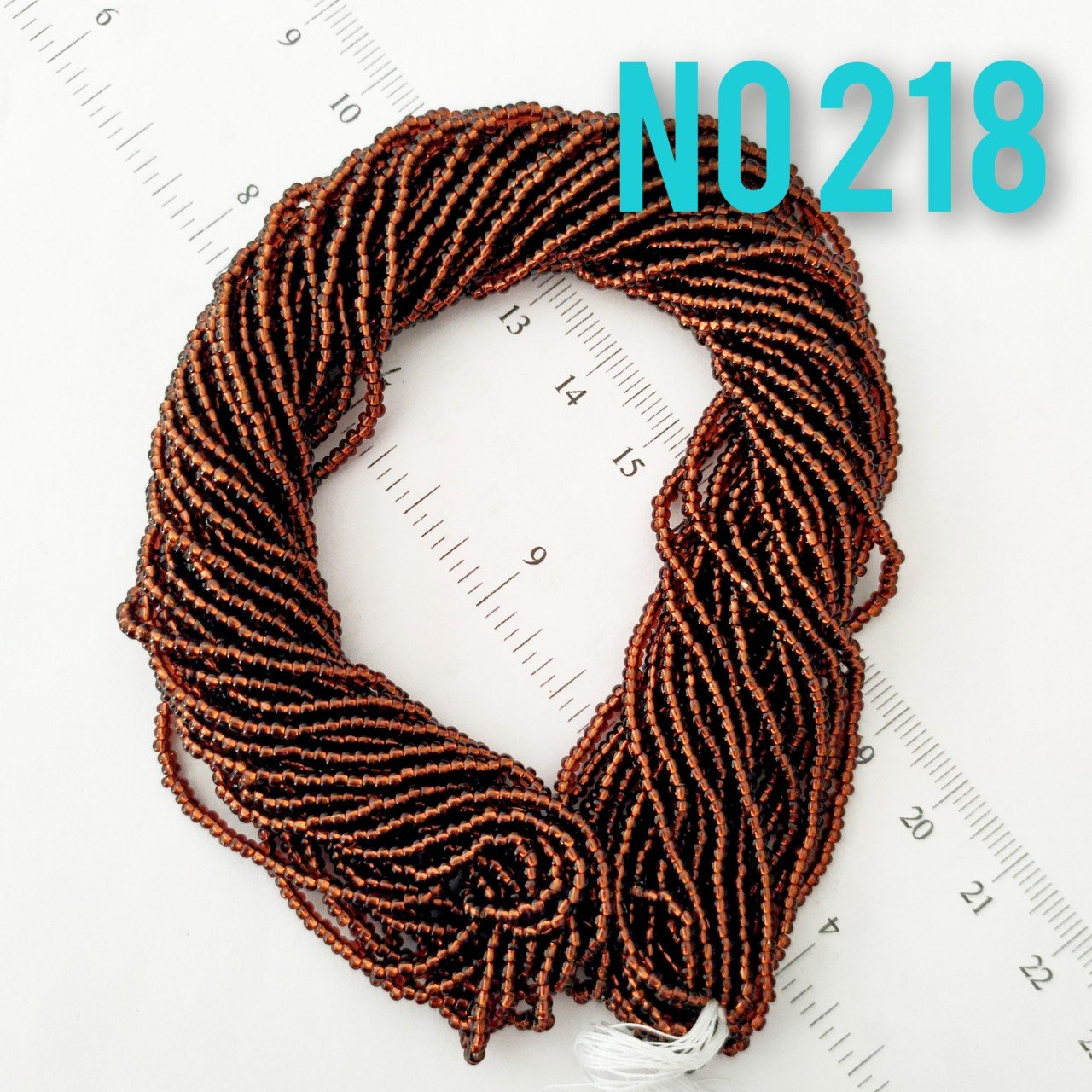 No: 218 Şeffaf Koyu Bakır Preciosa Dizi Kum Boncuk 11/0