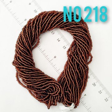No: 218 Şeffaf Koyu Bakır Preciosa Dizi Kum Boncuk 11/0