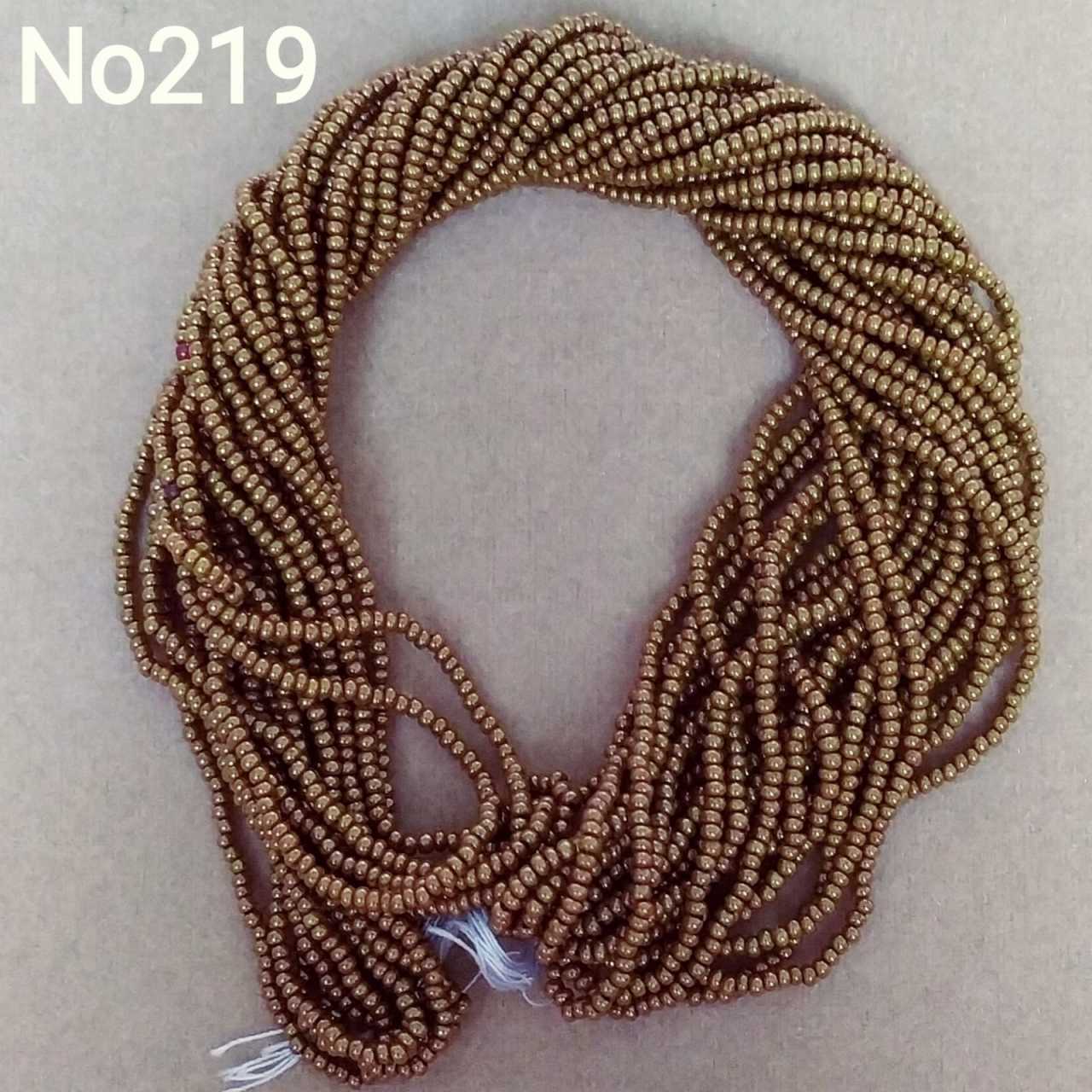 No: 219 Parlak Fırınlanmış Antik Kahve Preciosa Dizi Kum Boncuk 11/0