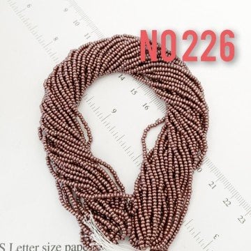 No: 226 Parlak Mürdüm Kahve Preciosa Dizi Kum Boncuk 11/0