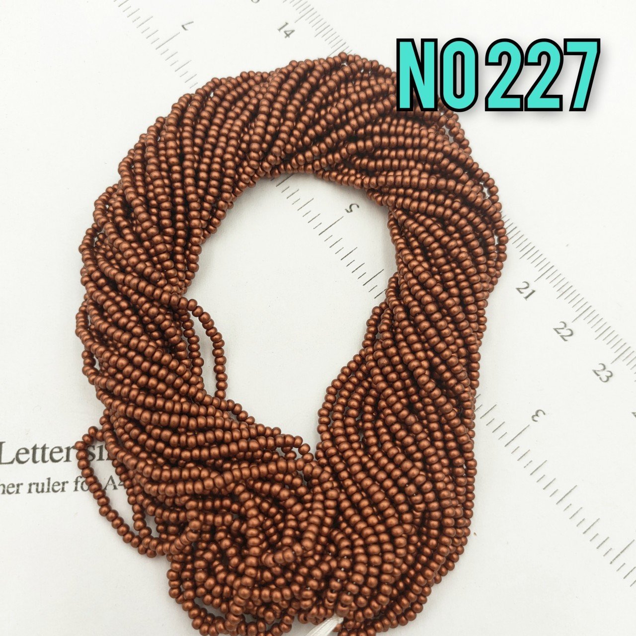 No: 227 Mat Fırınlanmış Kızıl - Bakır Preciosa Dizi Kum Boncuk 11/0