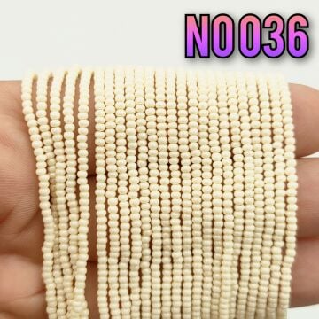 No: 036 Fildişi Sarı Preciosa Dizi Kum Boncuk 11/0