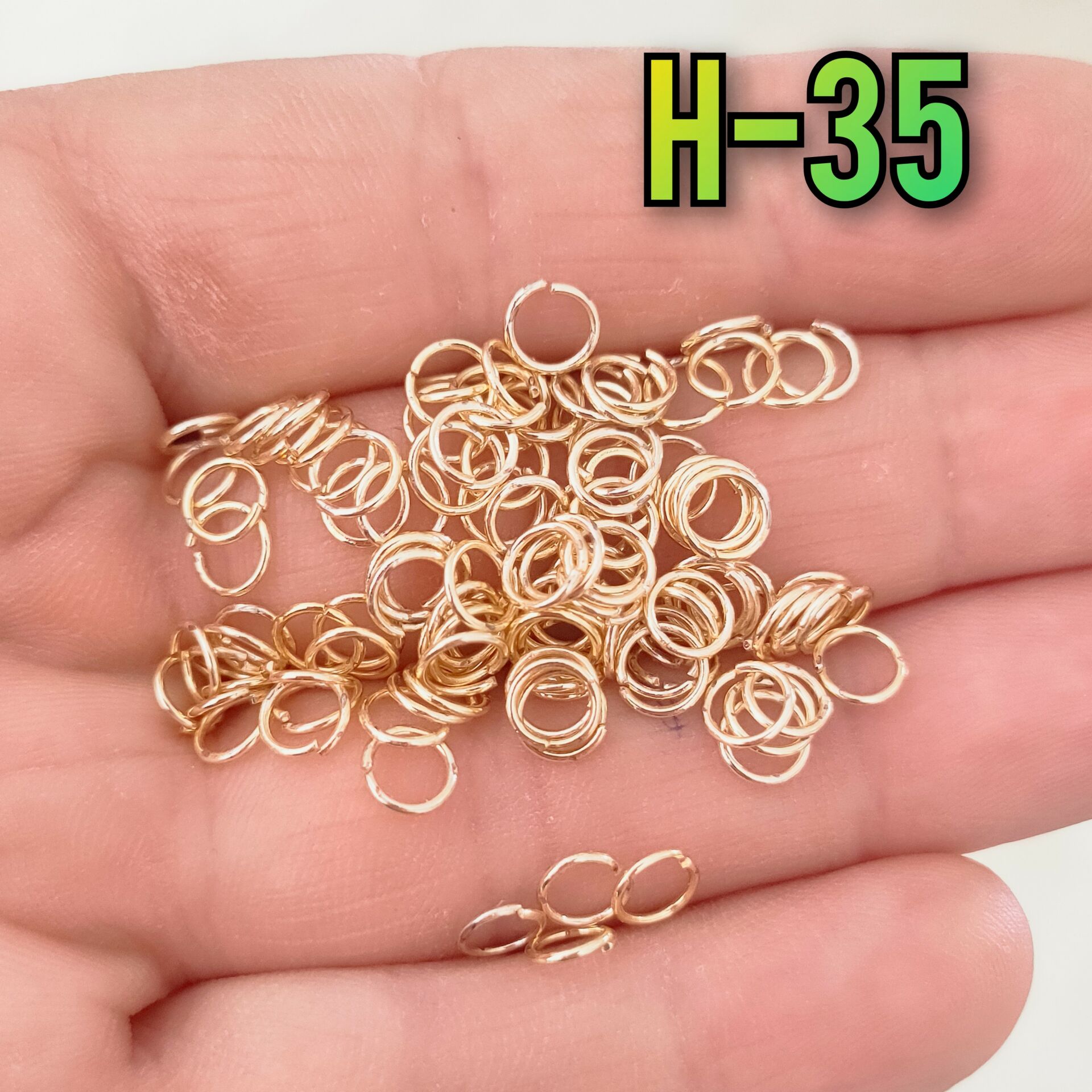 H-35 Lak Altın Kaplama Takı Halka - 5 mm - 5 Gr (Açık Ton)