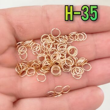 H-35 Lak Altın Kaplama Takı Halka - 5 mm - 5 Gr (Açık Ton)