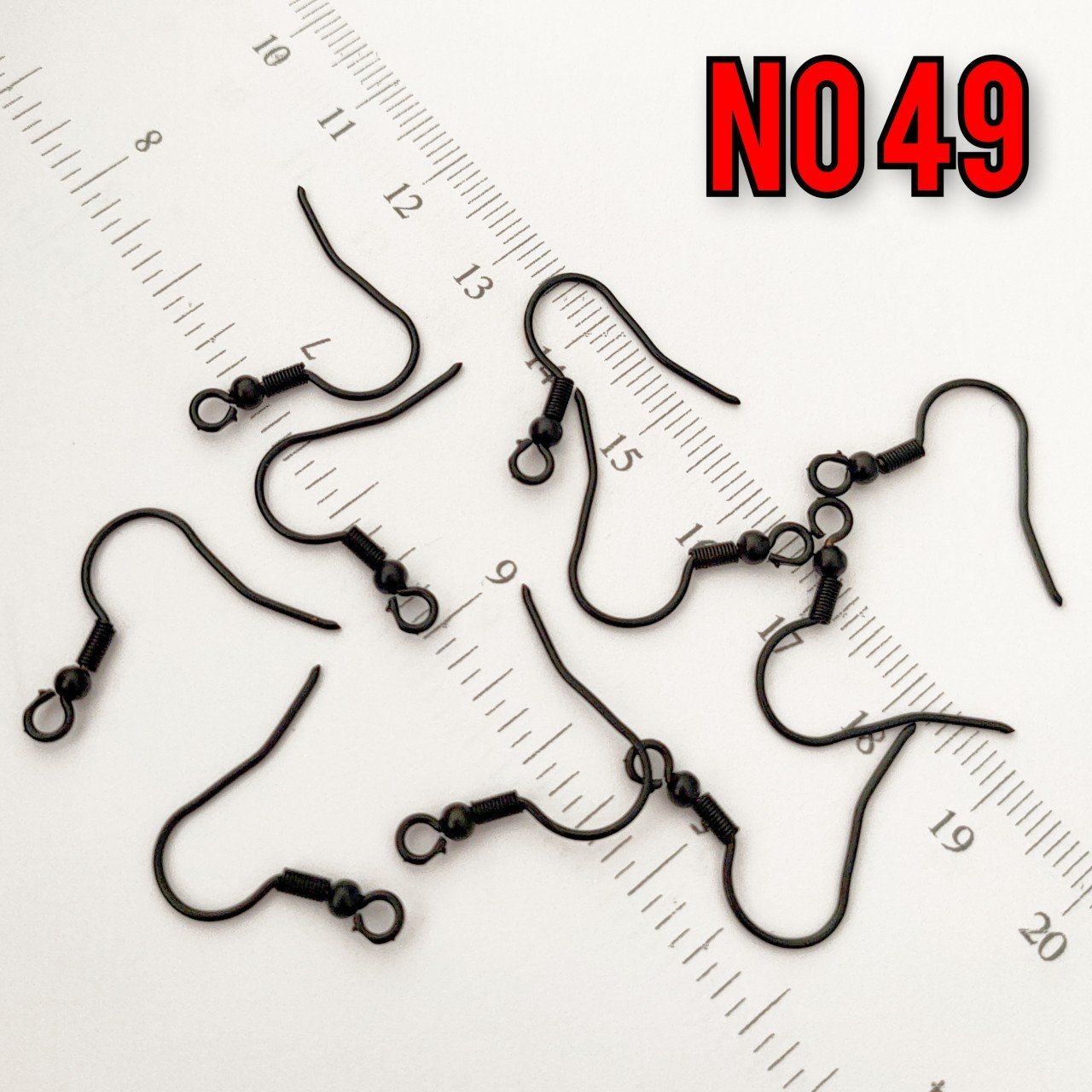 No : 49 Siyah (Koyu Haki) Renk Küpe Kancası