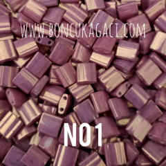 No: 01 Miyuki Boncuk , MİYUKİ TİLA  BONCUK TL1867 Sedefli Eflatun 5 gr