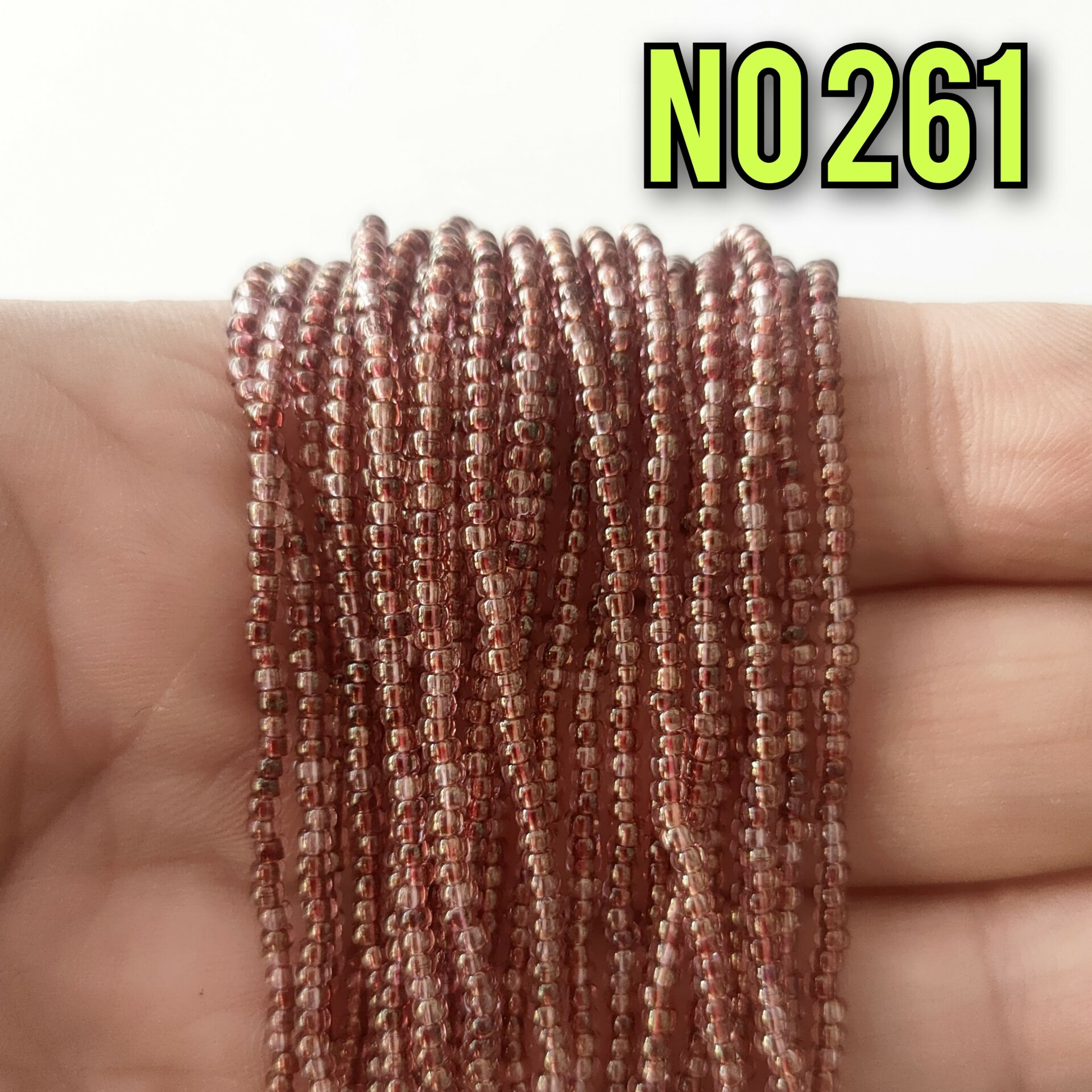No: 261 Şeffaf Karışık Şarabi Ton Preciosa Dizi Kum Boncuk 11/0