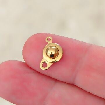 ÇLA-131 A Kalite Kaplama Altın Renk 316L Çelik Çıt Çıt Klips 8 mm