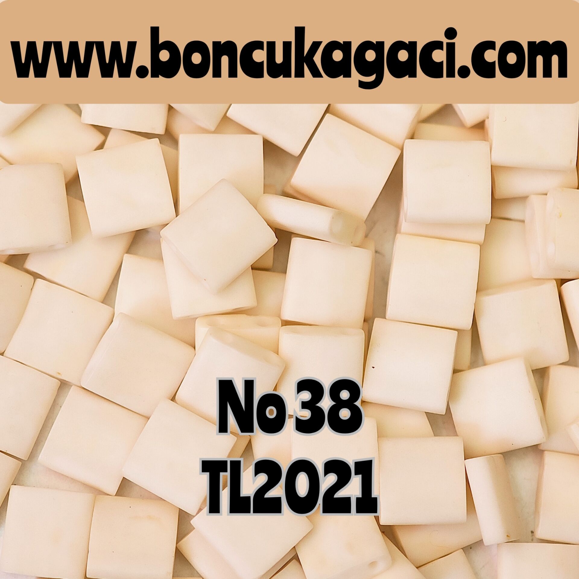 No: 38 Miyuki Boncuk , MİYUKİ TİLA  BONCUK TL2021 Mat Doğal Krem  5 gr
