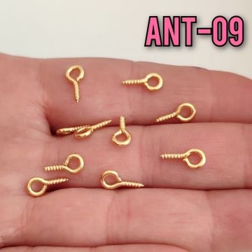 Ant-09 24 Ayar Altın Kaplama Renk Anahtarlık Vidası 10*5 mm