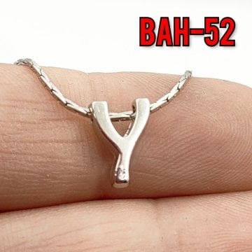 BAH-52 Rodyum Kaplama Y Harfi Boncuk