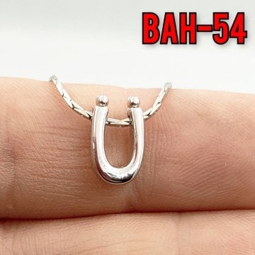 BAH-54 Rodyum Kaplama Ü Harfi Boncuk