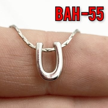 BAH-55 Rodyum Kaplama U Harfi Boncuk