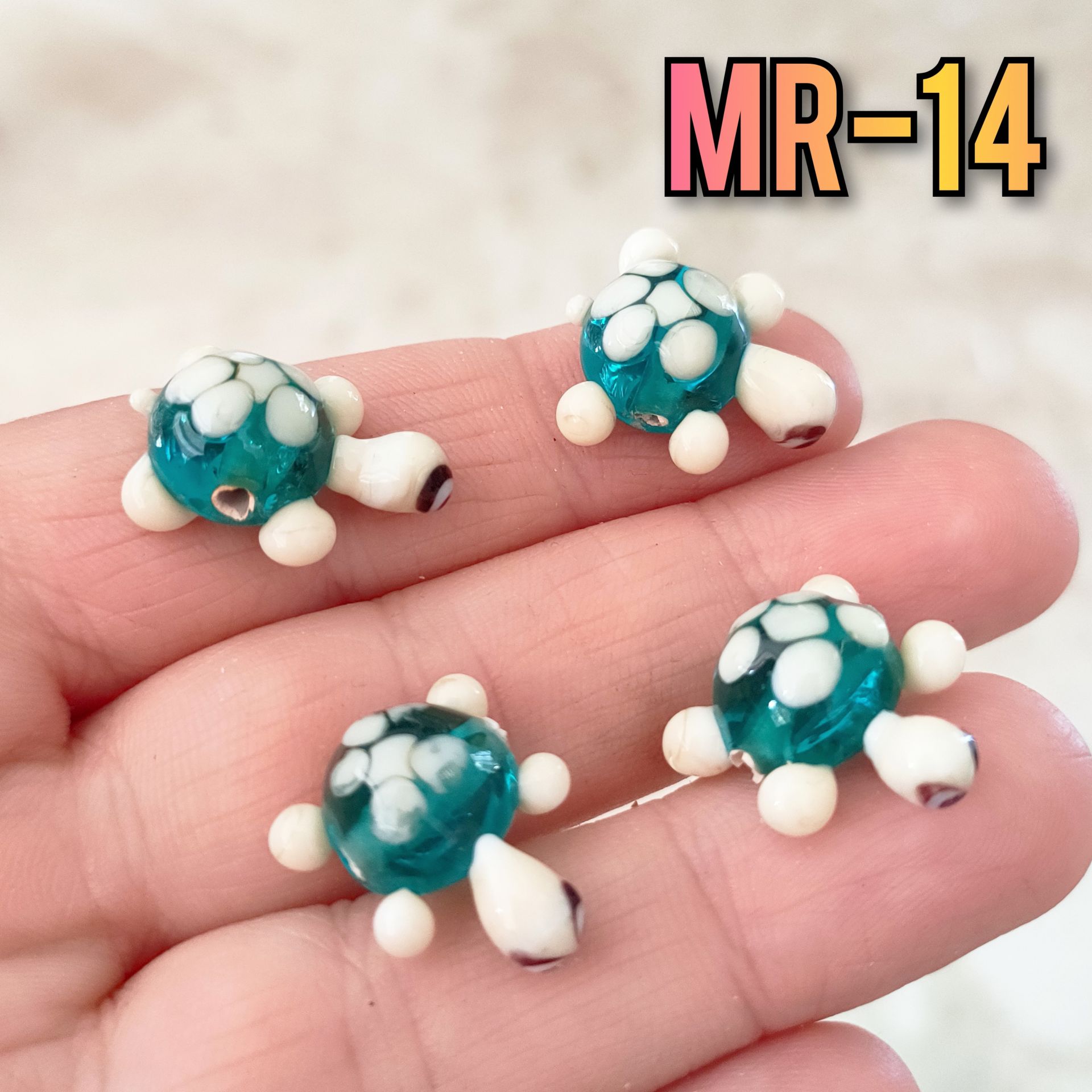 MR-14 Murano El Yapımı Kaplumbağa Turkuaz Yeşil