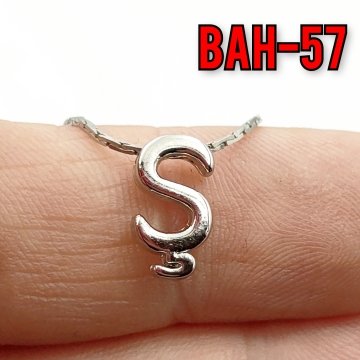 BAH-57 Rodyum Kaplama Ş Harfi Boncuk