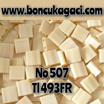 No: 507 Miyuki Boncuk , MİYUKİ TİLA  BONCUK TL493FR Mat Armut Krem 5 gr