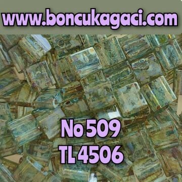 No: 509 Miyuki Boncuk , MİYUKİ TİLA  BONCUK TL4506 Transparan Turkuaz Picasso 5 gr