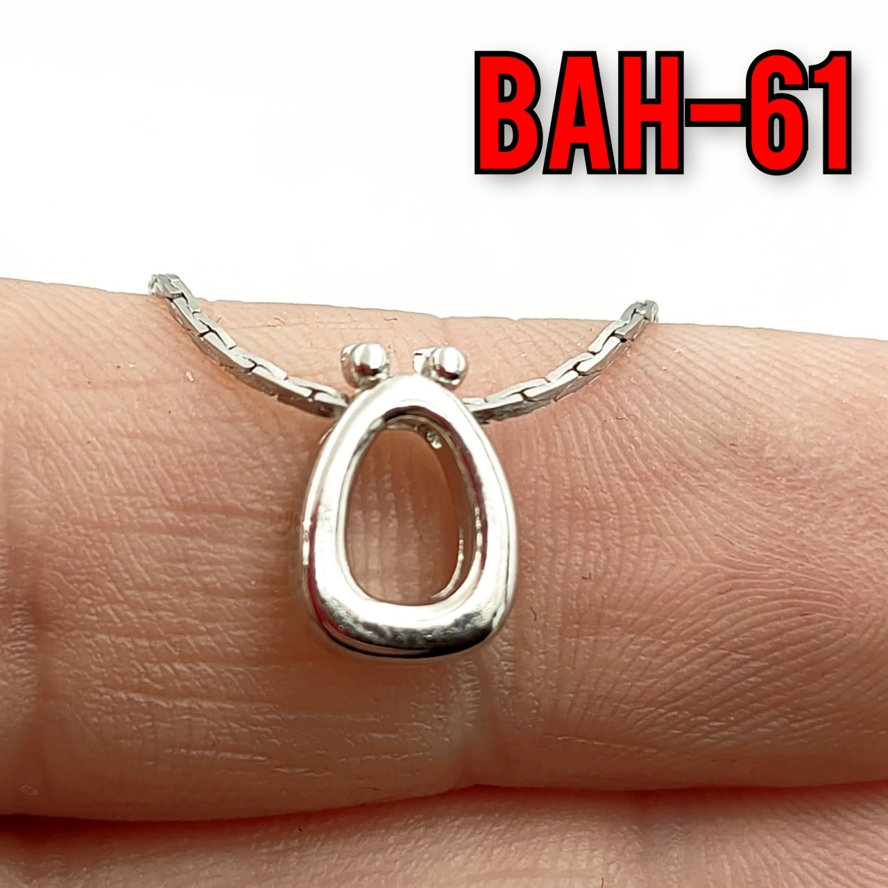 BAH-61 Rodyum Kaplama Ö Harfi Boncuk