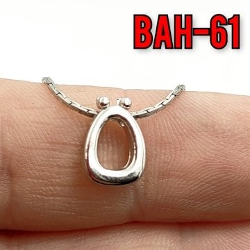 BAH-61 Rodyum Kaplama Ö Harfi Boncuk