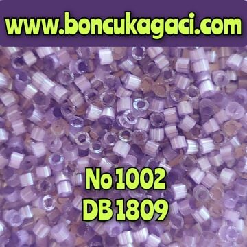 NO:1002 Miyuki Delica Boncuk 11/0 DB1809 İpek Saten Boyalı Lila