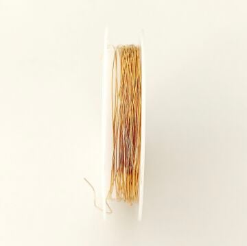 ÇLT-04 A Kalite Kaplama Altın Renk Çelik Bükülebilir Tel 0.3 mm ( Wire Wrap ) 10 m