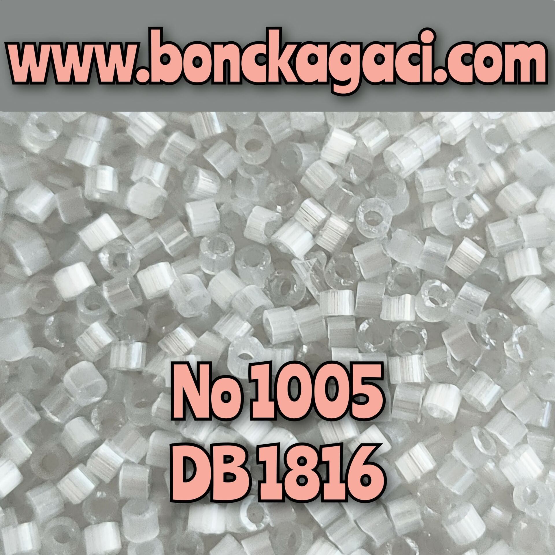 NO:1005 Miyuki Delica Boncuk 11/0 DB1816 İpek Saten Boyalı Gri 2 GRAM