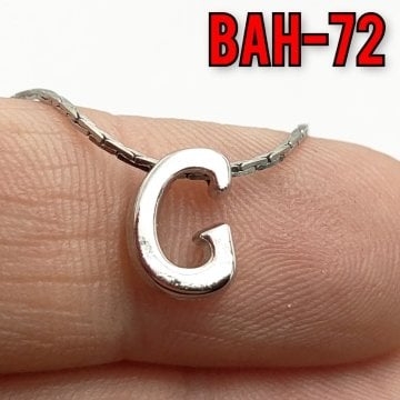 BAH-72 Rodyum Kaplama G Harfi Boncuk