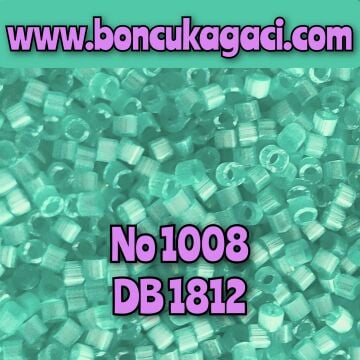 NO:1008 Miyuki Delica Boncuk 11/0 DB1812 İpek Saten Boyalı Su Yeşili 2 GRAM