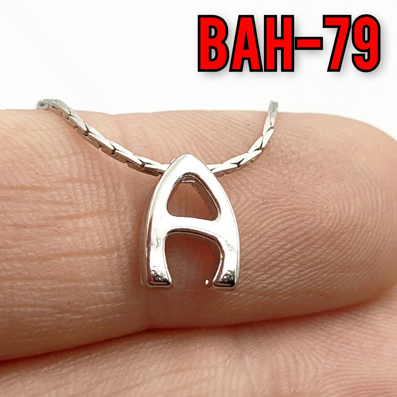 BAH-79 Rodyum Kaplama A Harfi Boncuk