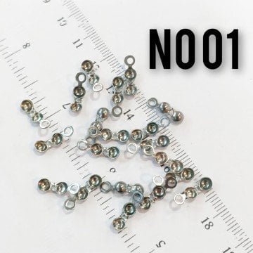 No: 01 Gümüş Renk Pirinç Düğüm Kapama