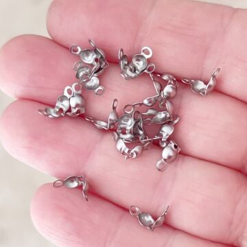 ÇLA-06 A Kalite Gümüş Renk 316L Çelik Düğüm Kapama