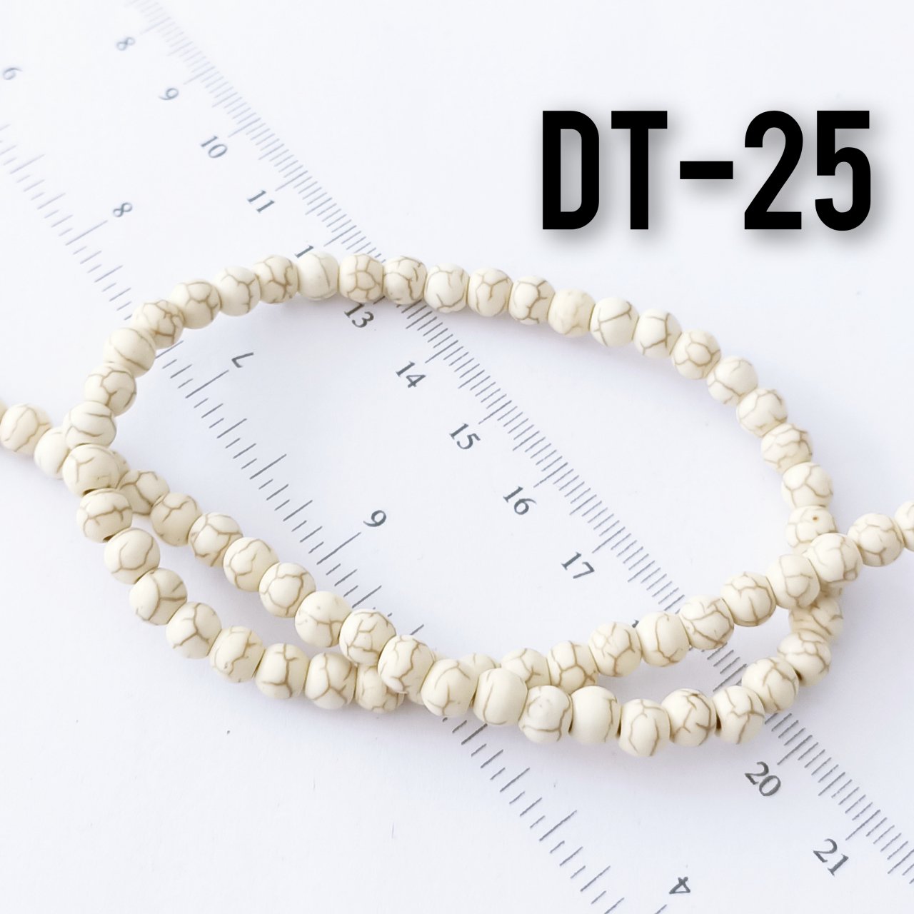DT-025 İmitasyon Krem Turkuaz Taşı 6 mm