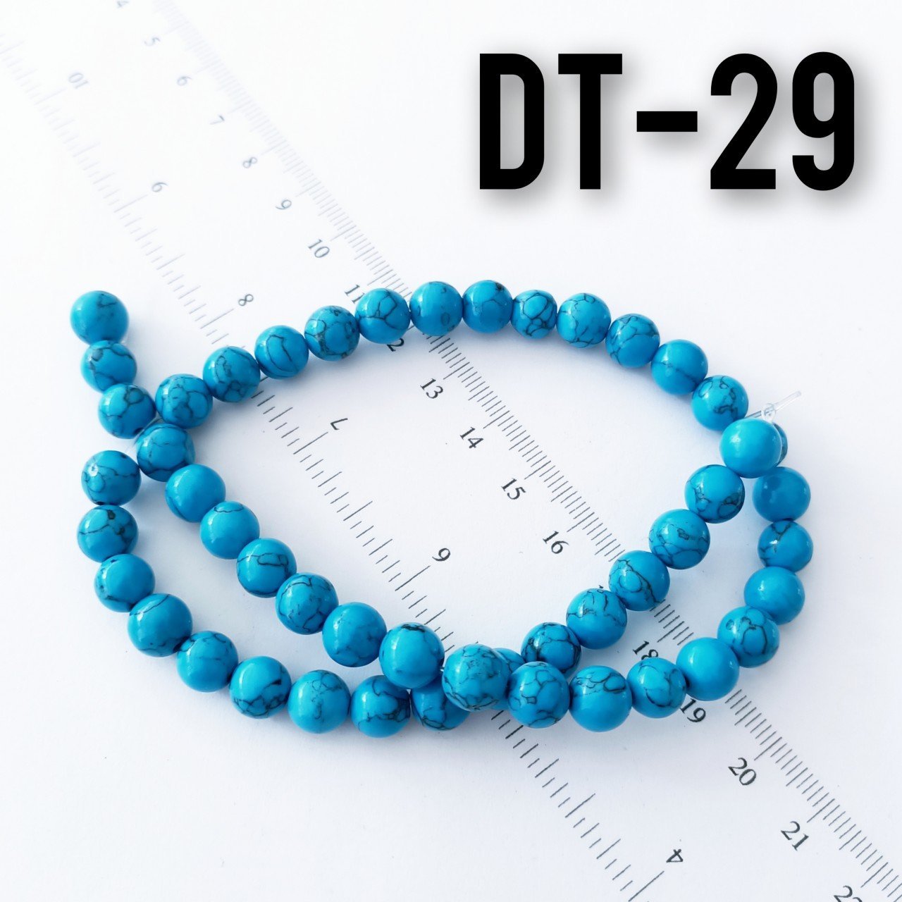 DT-029 İmitasyon Mavi Firuze Taşı 8 mm