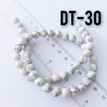 DT-030 İmitasyon Beyaz Firuze Taşı 8 mm